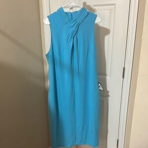 RACHEL Rachel Roy vibrant turquoise blue knee-length sheath dress